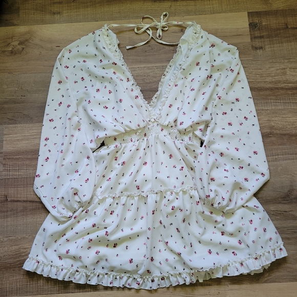 Boho Inspired Mini Dress Size Large - Picture 2 of 4